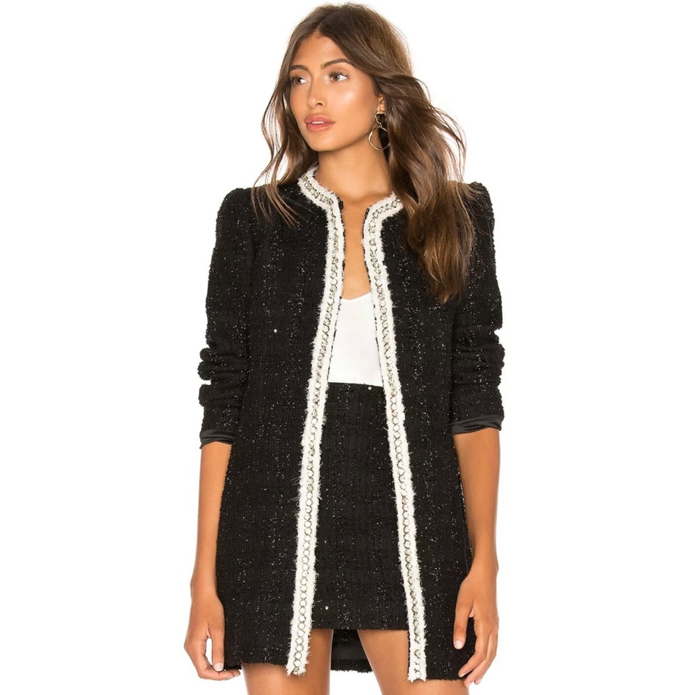 🎀SOLD🎀Alice Olivia Andreas Tweed Crystal Jacket - Picture 2 of 8